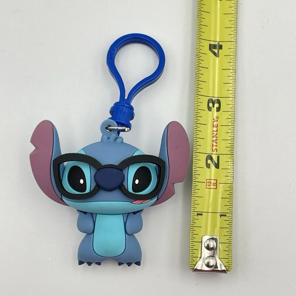 Lilo & Stitch‎ With Glasses Figural Keychain Series 2 Rubber Bag Clip Like New